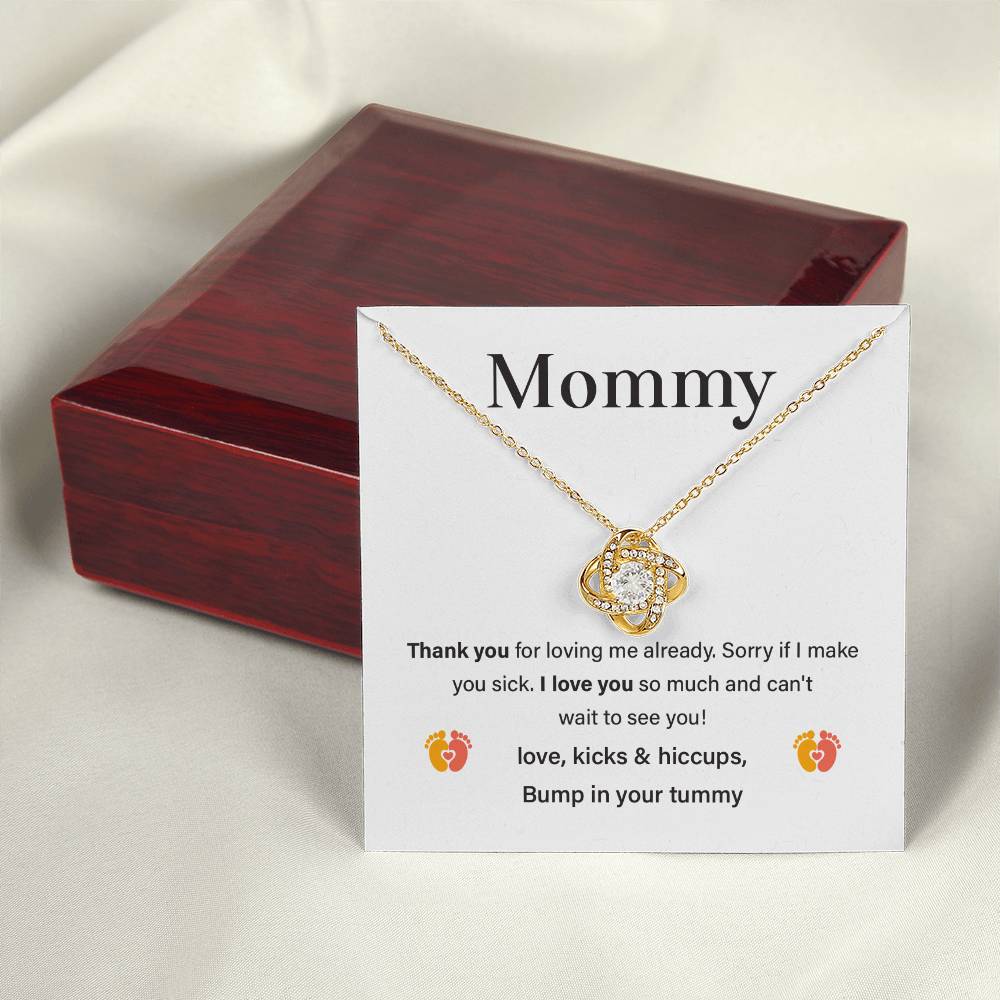 Funny Necklace Gift for Pregnant Mom from Baby Bump in Tummy