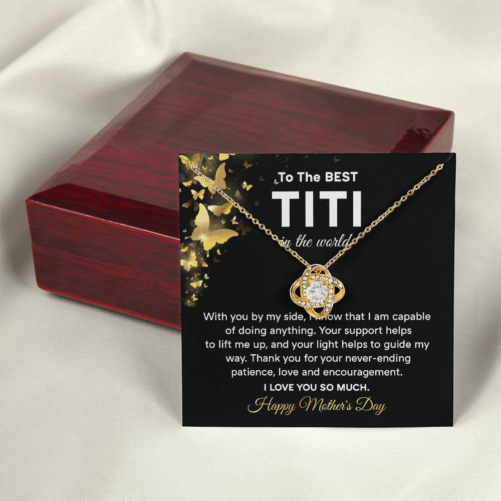 To The Best Titi Necklace Of Endless Love For Her Thank You For Everything Gift Celebrating An Amazing Day Forever My Titi Necklace Inspiration Necklace Loving Titi Mother’s Day Gift Heartfelt Message With Necklace Gift