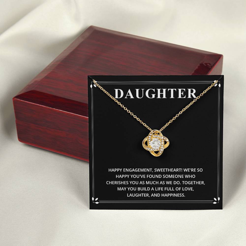 Daughter Happy Engagement Necklace Daughter Engagement Necklace Happy Engagement Gift For Daughter Sentimental Gift For Daughter’s Engagement Jewelry Gift For Daughter’s Engagement Daughter Love And Joy Gift Meaningful Engagement Gift For Daughter