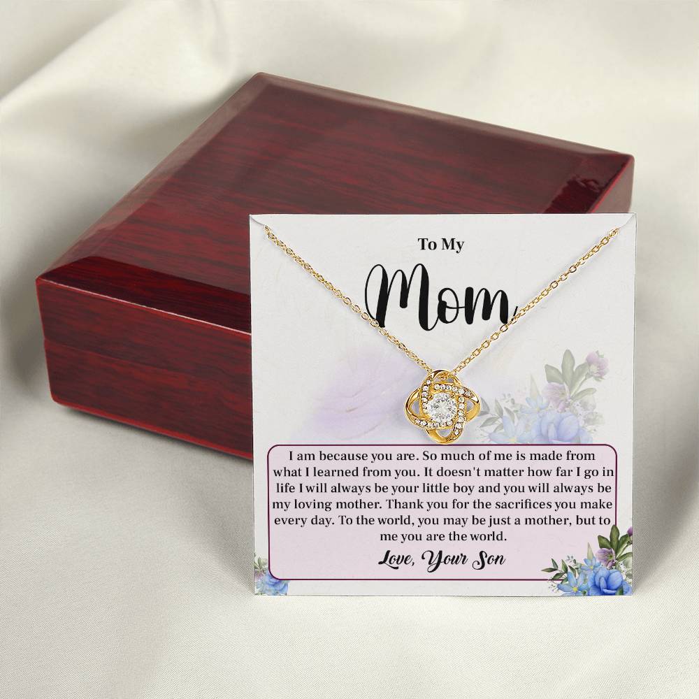 Mother’s Day Gift for Mom from Son – Love Knot Necklace