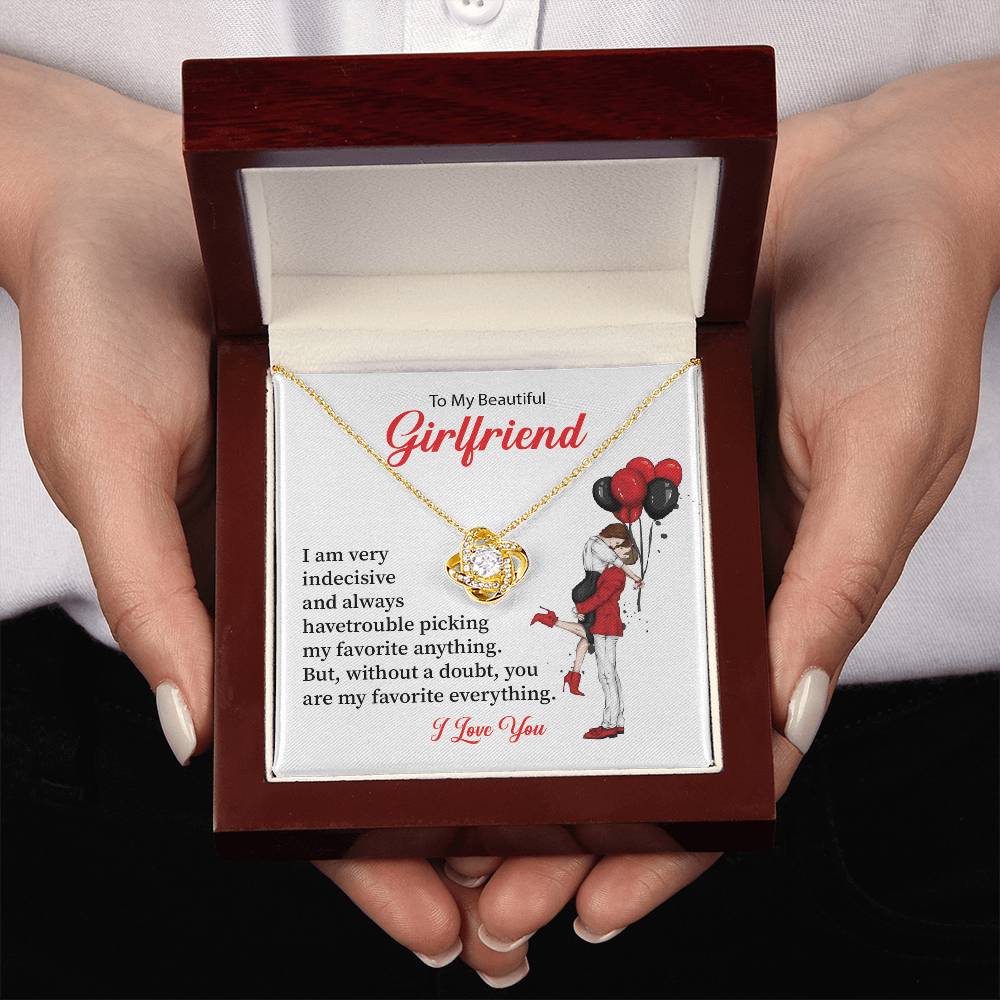 Romantic Necklace for Girlfriend with Gift Card Box