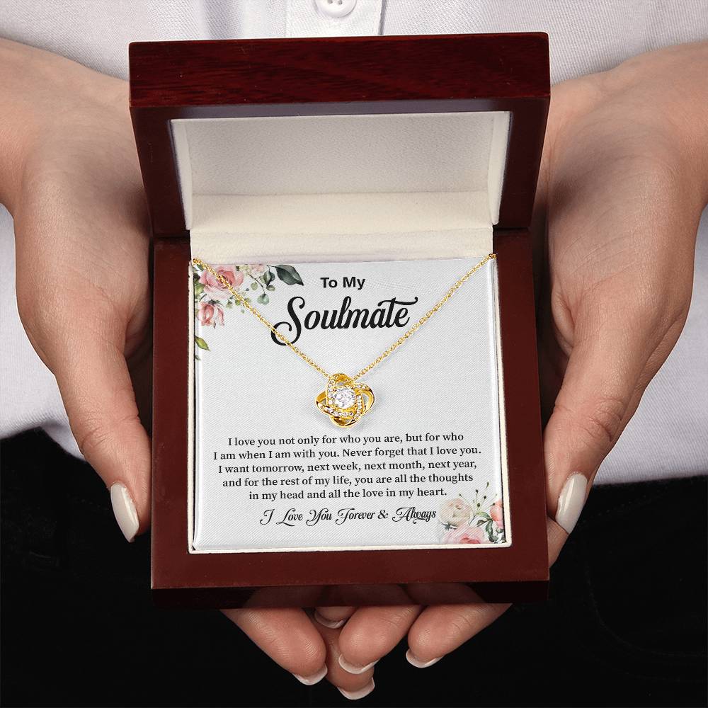 Romantic Soulmate Necklace Gift with Message Card