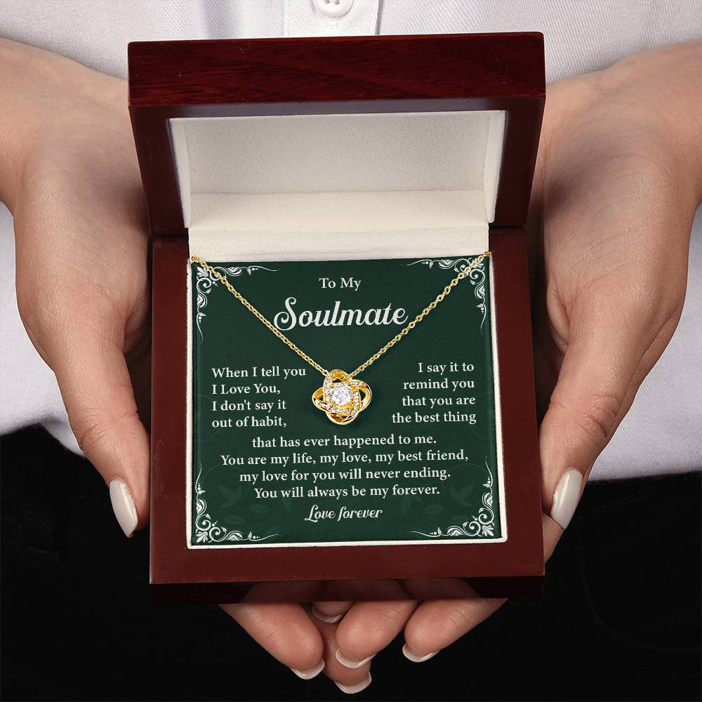 Soulmate Necklace Gift for Her – Message Card Box