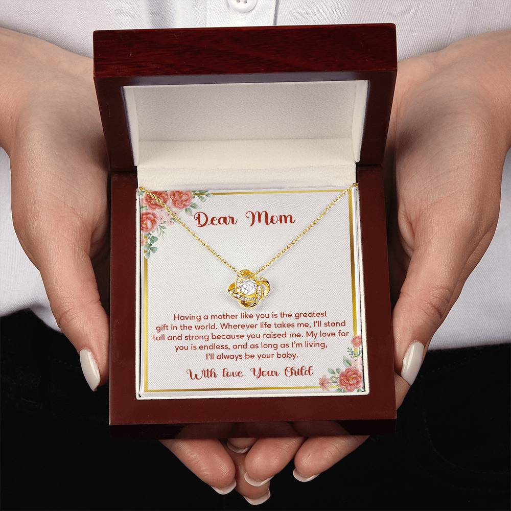 Dear Mom, Elegant Jewelry For A Cherished Bond Thoughtful Necklace For Love And Support Loving Pendant Sentimental Jewelry Loving Gift For A Cherished Heart Thank You Pendant Loving Pendant For Support Strong Jewelry For Her