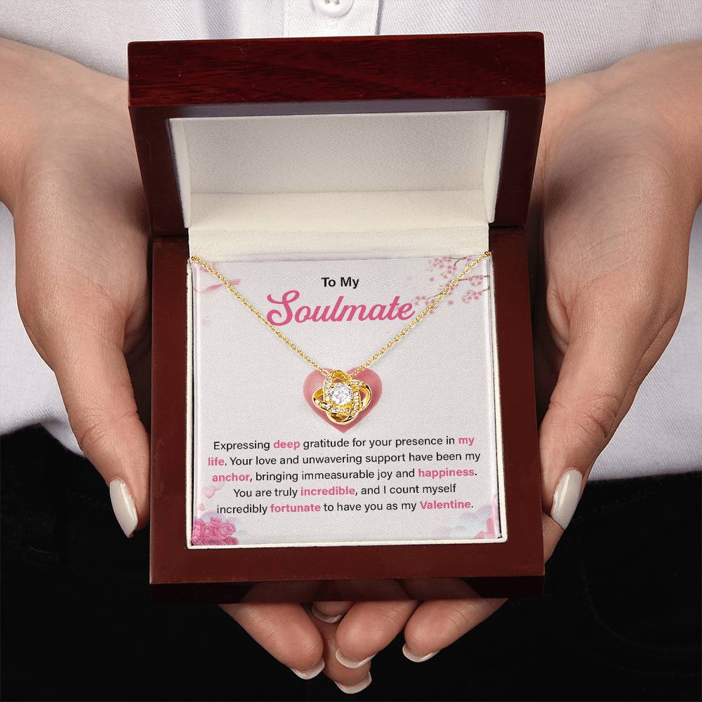 Valentine’s Day Necklace for Soulmate with Message Card