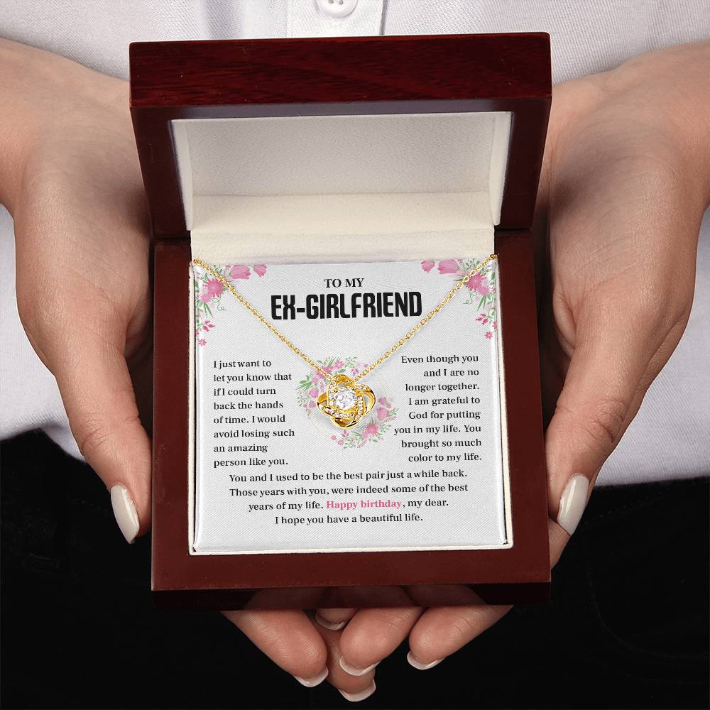 Ex-Girlfriend Birthday Necklace with Apology Card
