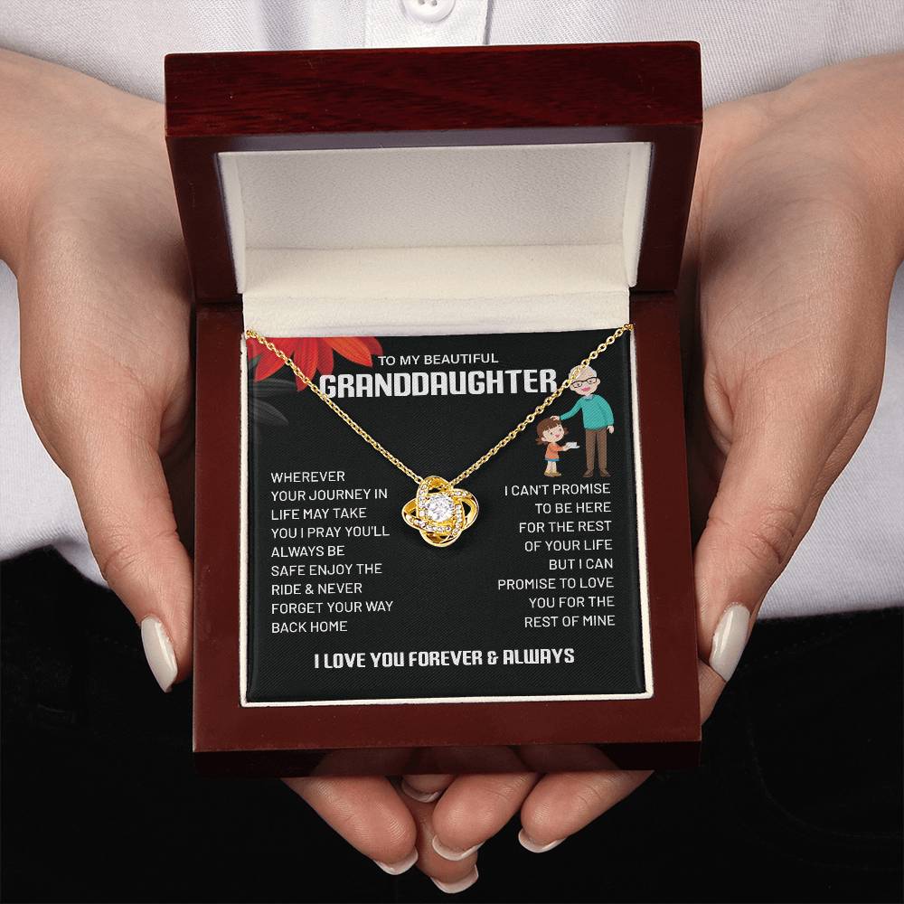 Granddaughter Journey Necklace Gift from Grandpa