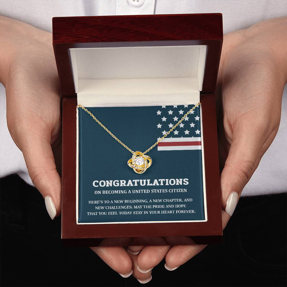 Congratulations Necklace For New U.s. Citizen Necklace For New U.s. Citizen Necklace For U.s. Citizenship Success Necklace For Official U.s. Citizen Jewelry For New U.s. Citizen Necklace With Message Of Hope Gift For American Patriot