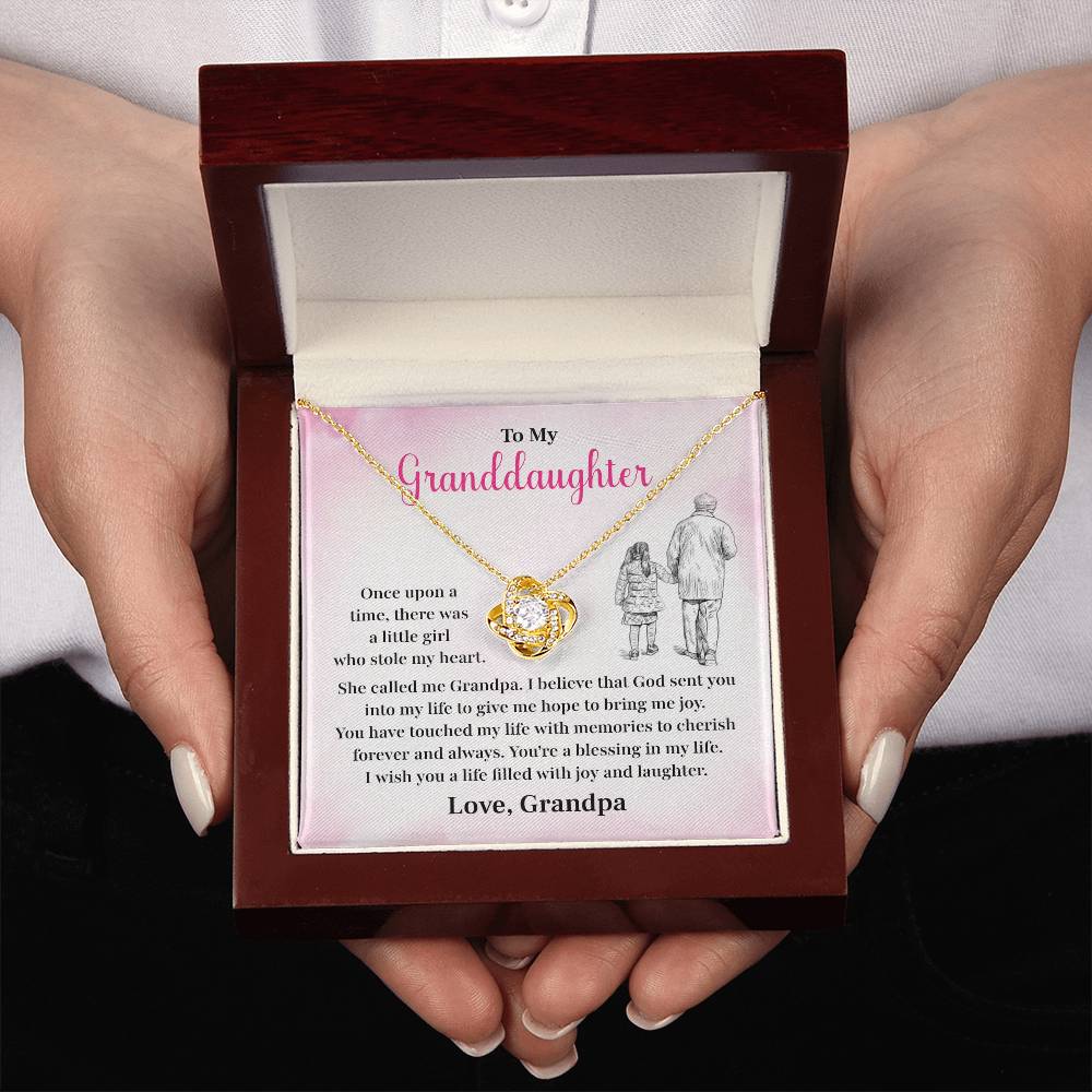 Granddaughter Necklace from Grandpa – Joy & Love Gift Box