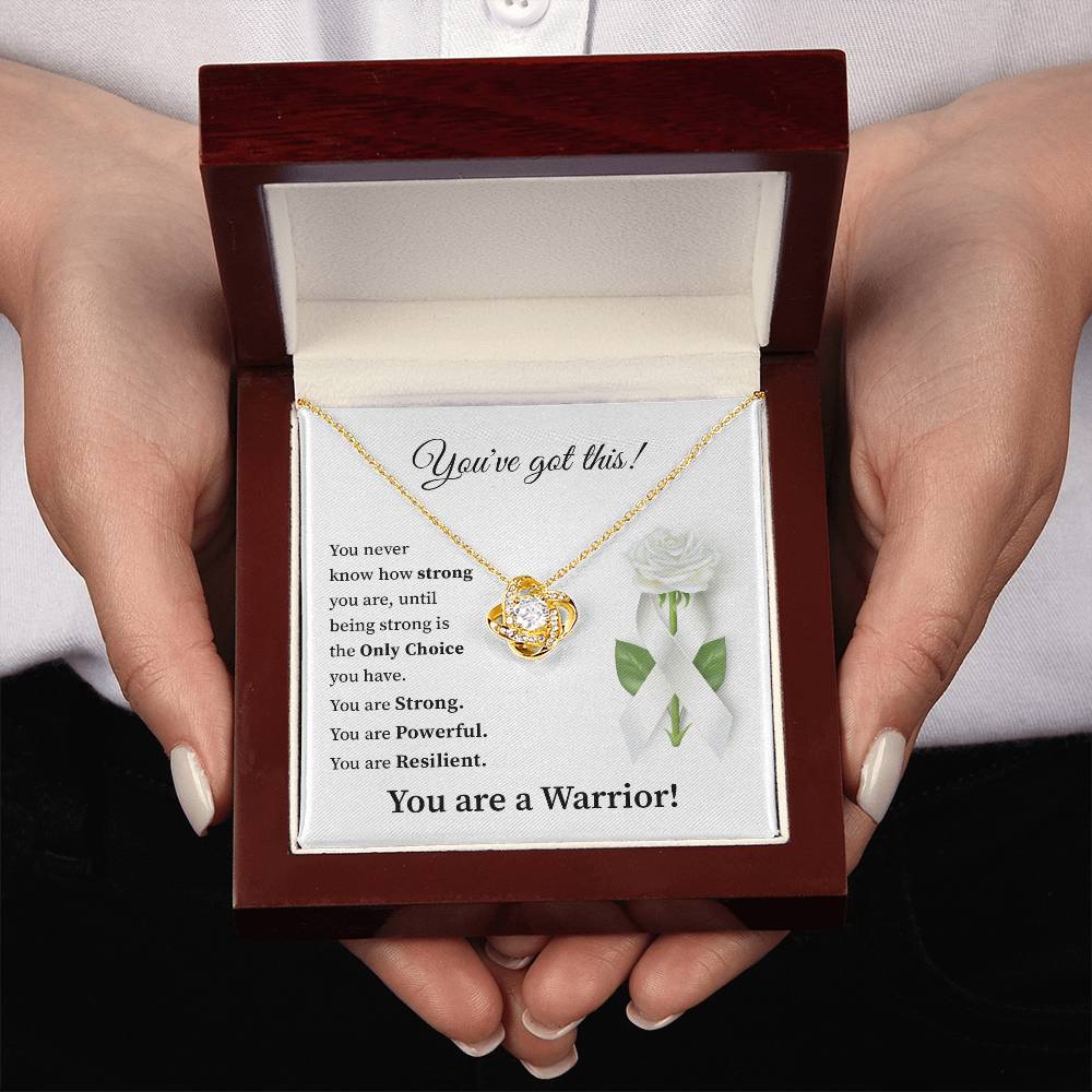 You Are a Warrior Necklace Gift – Inspirational Strength Jewelry