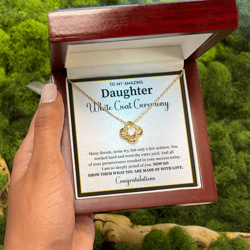 White Coat Ceremony Gift For Daughter Necklace With Gift Box