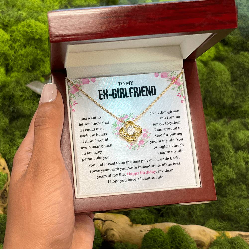 Ex-Girlfriend Birthday Necklace with Apology Card