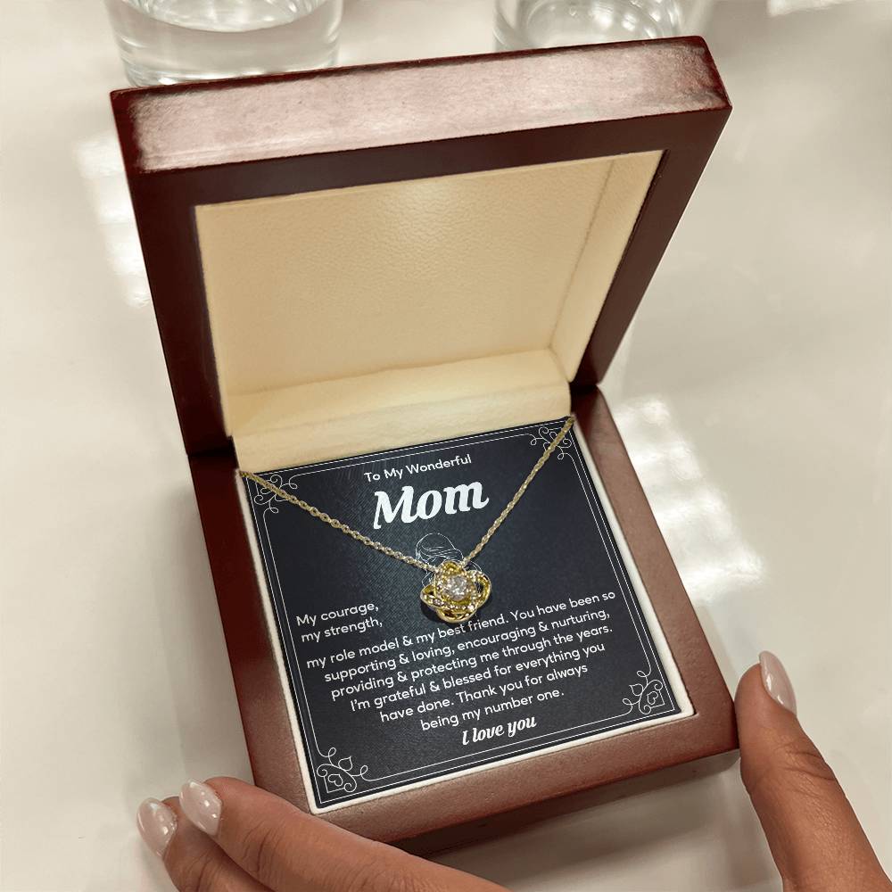 To My Wonderful Mom, Wonderful Mom Pendant Heartfelt Necklace For Her Sweet Pendant Thank You Gift For Support To My Best Friend Mom Jewelry Special Pendant For A Supportive Mom Sentimental Jewelry Thoughtful Necklace