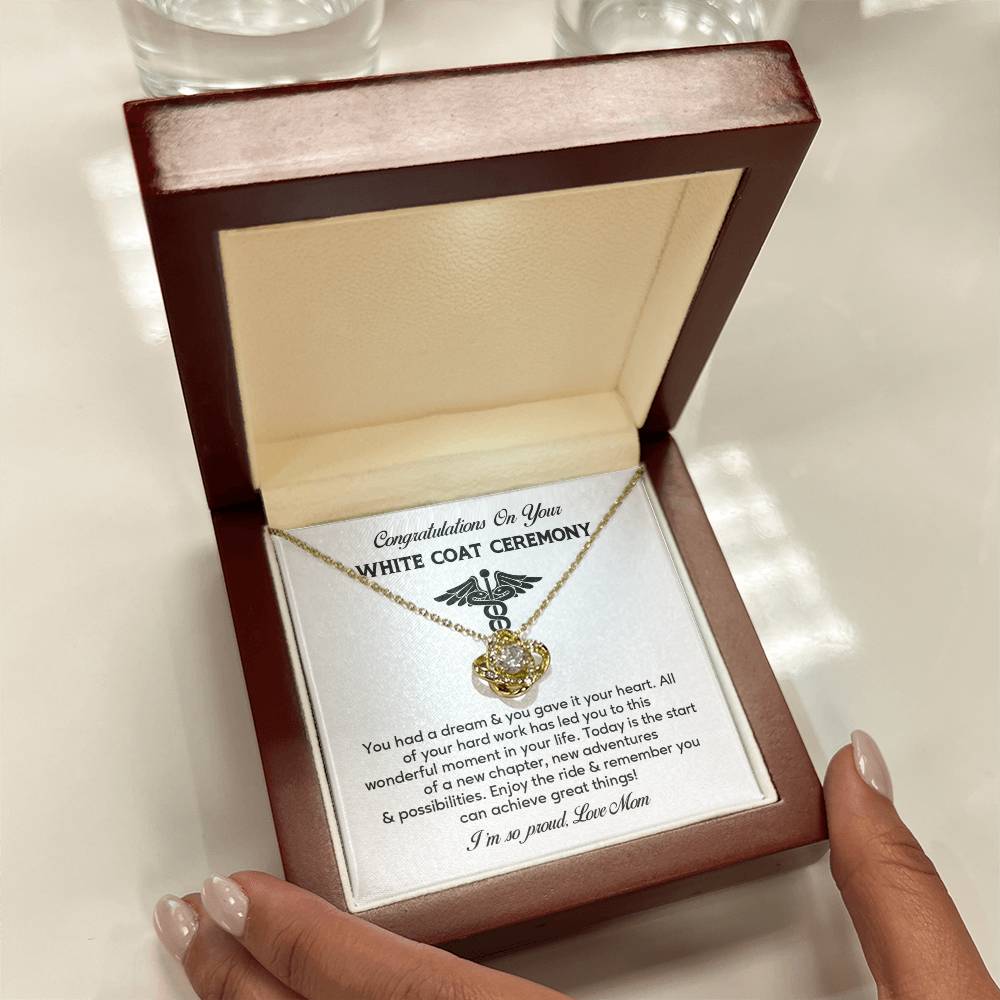 Congratulations On Your White Coat Ceremony Necklace White Coat Ceremony Necklace Gift Congratulations White Coat Ceremony Jewelry White Coat Graduation Necklace Gift New Adventures Necklace Gift  Proud Of You Mom Gift Necklace