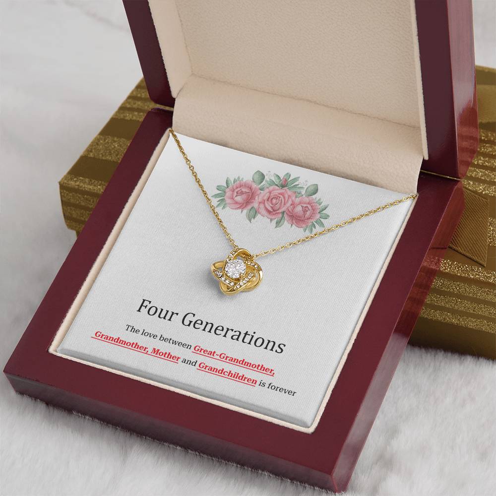 To Our Four Generations Four Generations Necklace Gift Great-grandmother Necklace Grandmother Necklace Mother Necklace Heartfelt Gift For Family Sentimental Jewelry For Generations Jewelry Gift For Great-grandmother Jewelry Gift For Mother