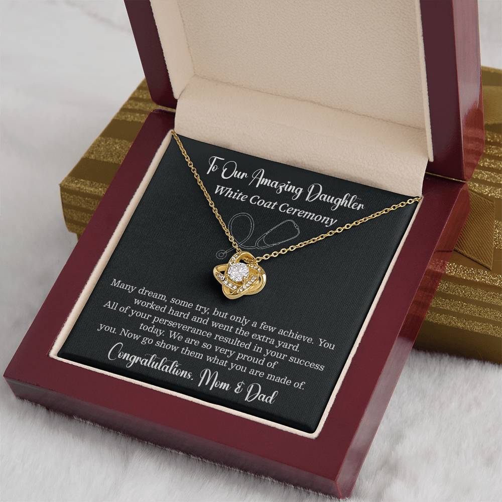 To Our Amazing Daughter On Your White Coat Ceremony Best Wishes Necklace You Are Amazing Necklace Personal Growth Jewelry Motivational Jewelry For New Beginnings Emotional Connection Necklace Meaningful Gift From Parents Congratulations Necklace