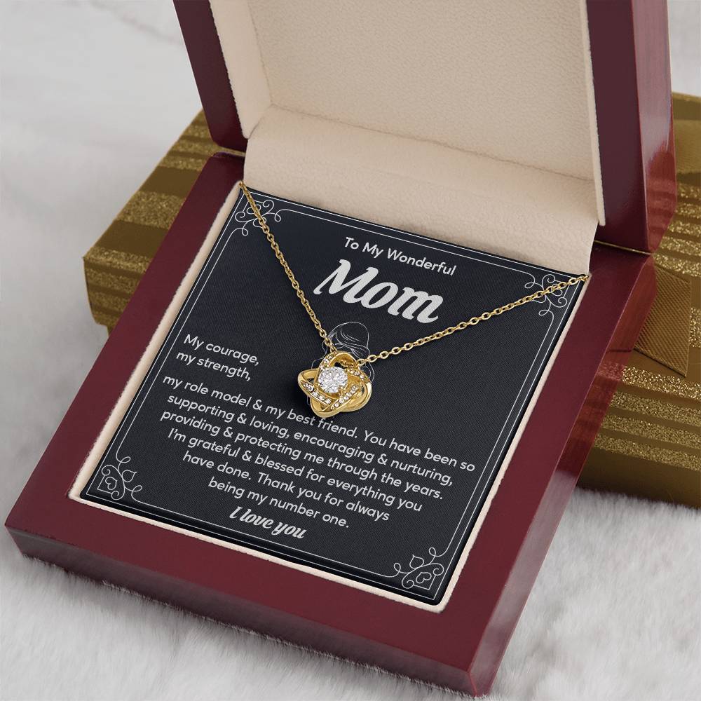 To My Wonderful Mom, Wonderful Mom Pendant Heartfelt Necklace For Her Sweet Pendant Thank You Gift For Support To My Best Friend Mom Jewelry Special Pendant For A Supportive Mom Sentimental Jewelry Thoughtful Necklace