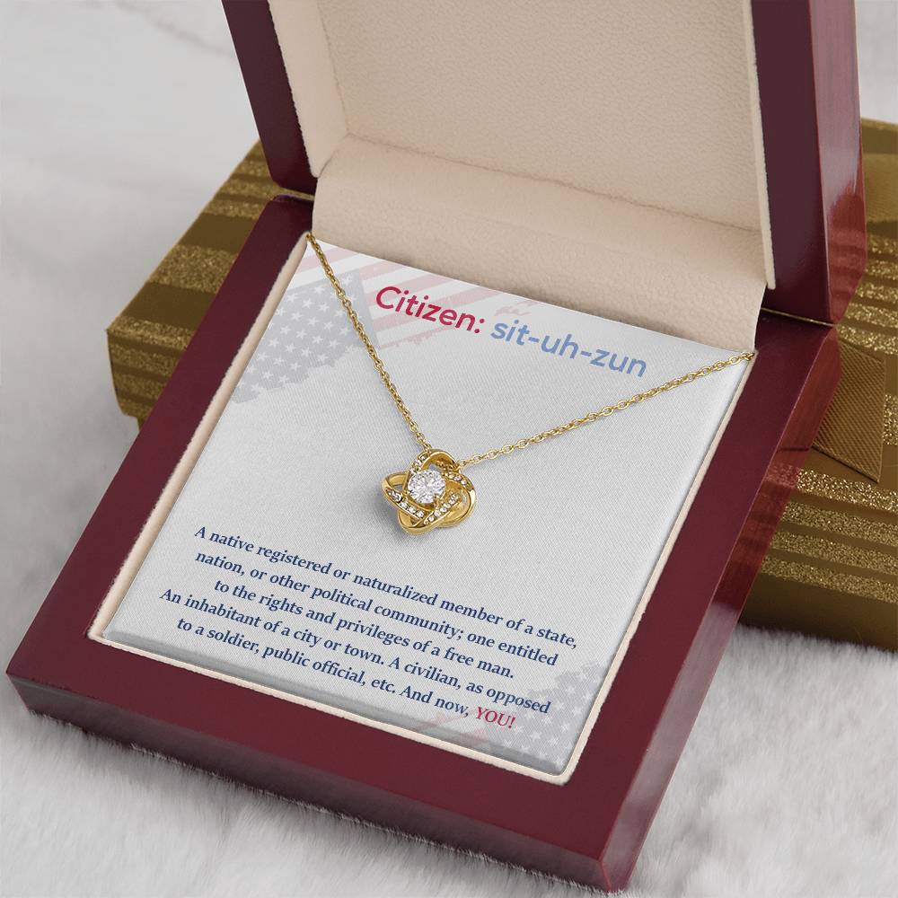 Citizen Necklace Citizen Necklace For New U.s. Citizen Gift For New American Citizen Necklace For Official U.s. Citizen Celebrate Your Freedom Necklace Necklace For U.s. Citizenship Journey Necklace With U.s. Citizen Message Gift For U.s. Citizenship