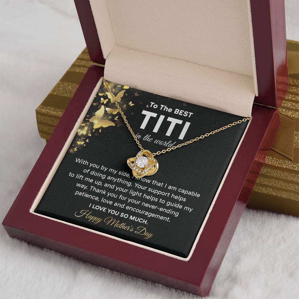 To The Best Titi Necklace Of Endless Love For Her Thank You For Everything Gift Celebrating An Amazing Day Forever My Titi Necklace Inspiration Necklace Loving Titi Mother’s Day Gift Heartfelt Message With Necklace Gift