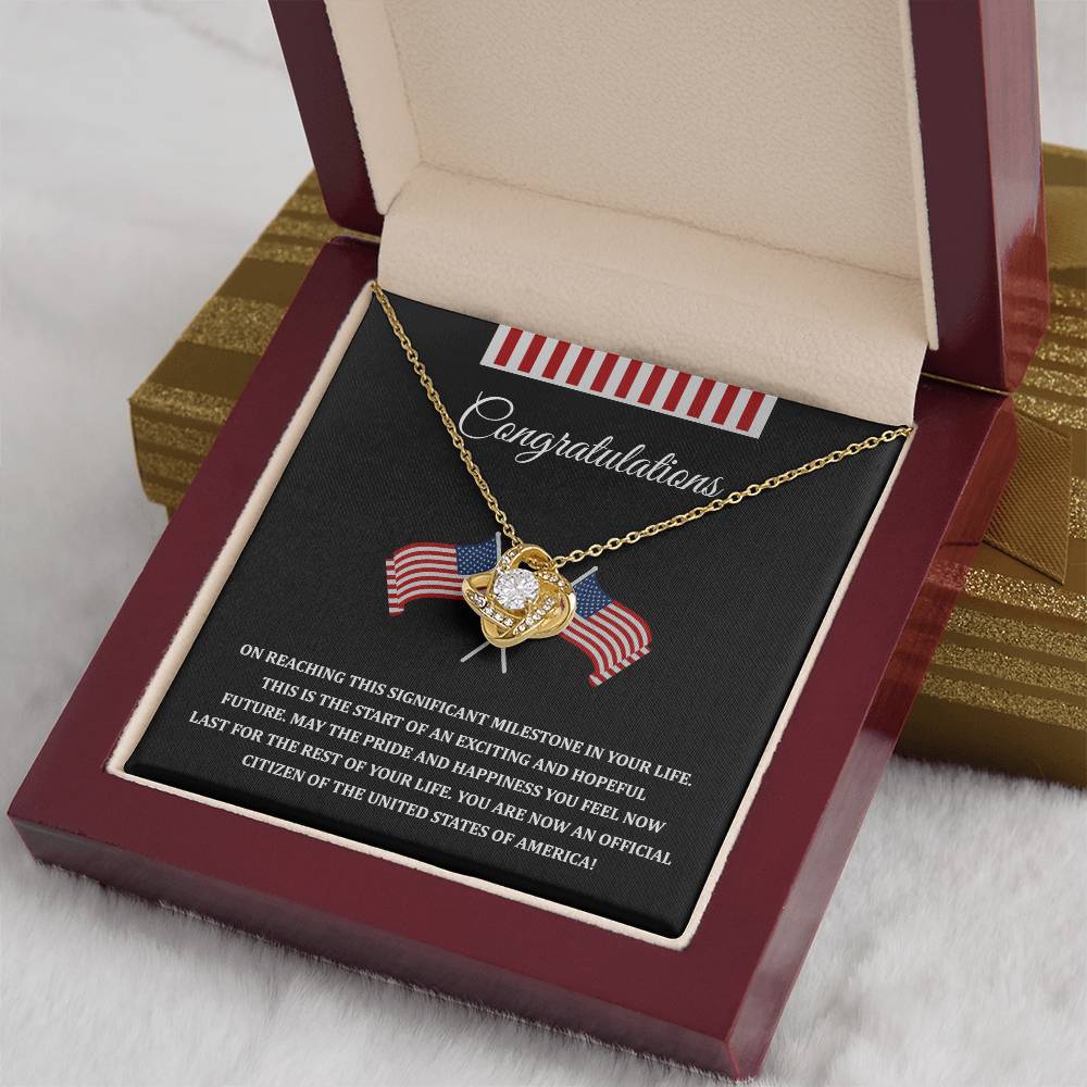 Congratulations Necklace For New U.s. Citizen Necklace For New U.s. Citizen Gift For New U.s. Citizen Journey Necklace For Proud New Citizen Jewelry For U.s. Citizenship Celebration Gift For Citizenship Milestone Jewelry For New U.s. Citizen Necklace