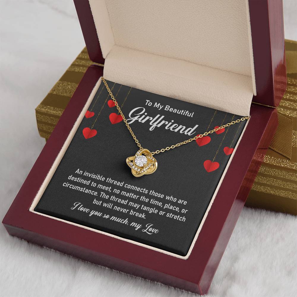 To My Beautiful Girlfriend – Necklace with Message Card