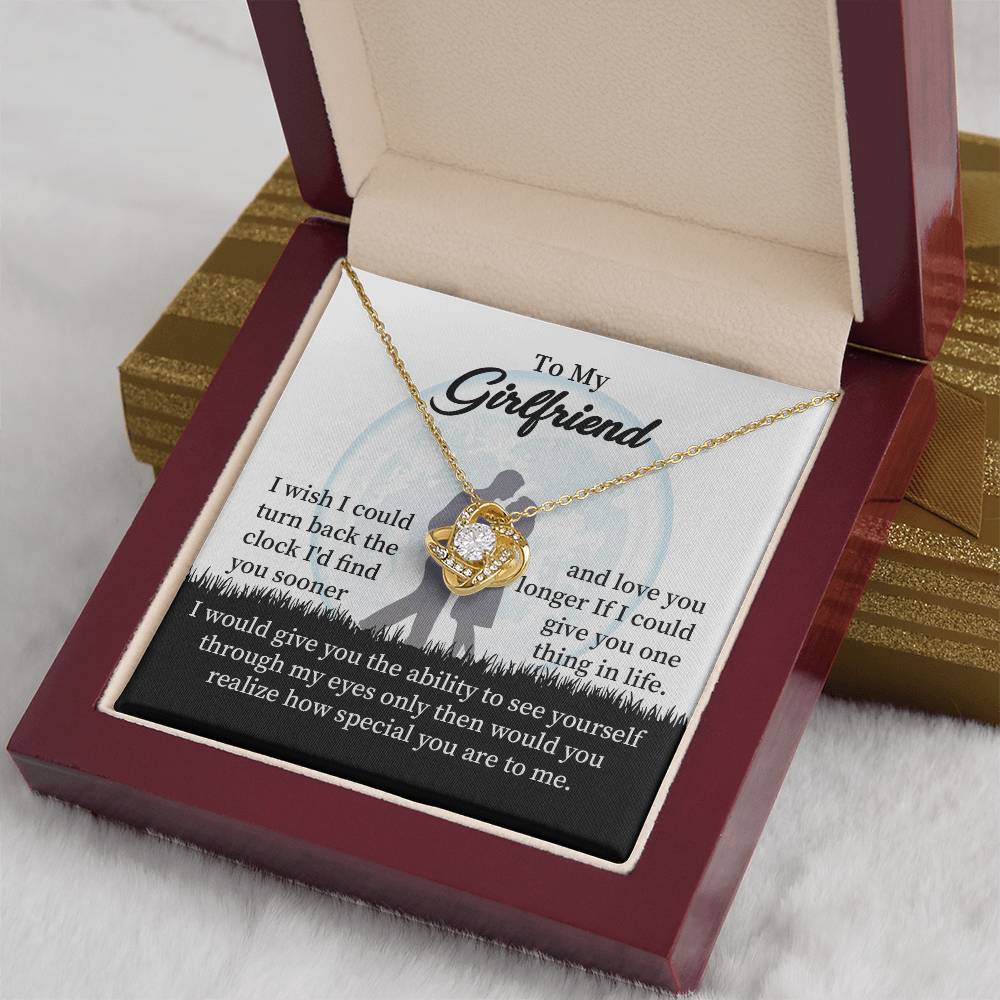 Girlfriend Necklace Gift with Message Card and Gift Box