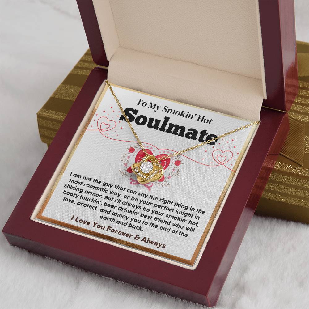 Soulmate Necklace Gift with Love Message Card