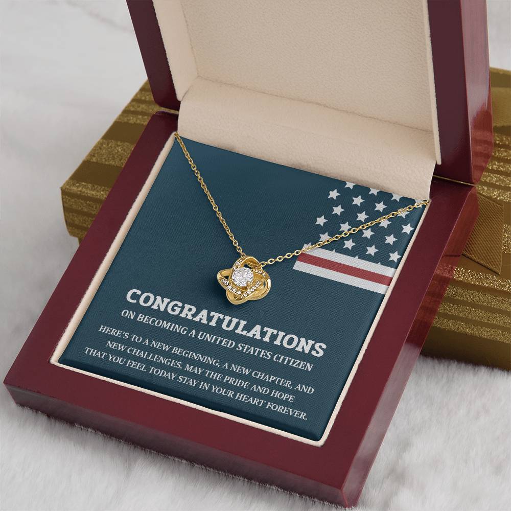 Congratulations Necklace For New U.s. Citizen Necklace For New U.s. Citizen Necklace For U.s. Citizenship Success Necklace For Official U.s. Citizen Jewelry For New U.s. Citizen Necklace With Message Of Hope Gift For American Patriot