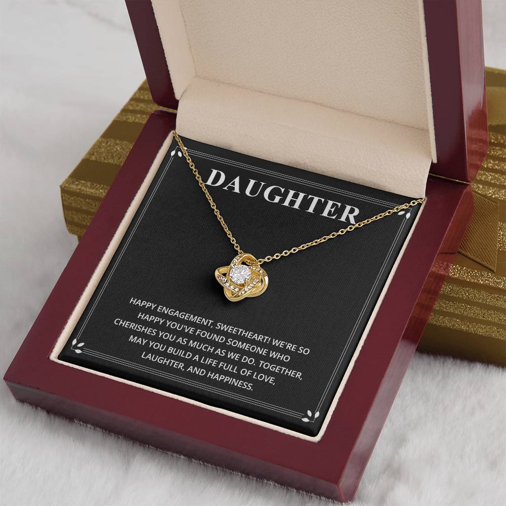 Daughter Happy Engagement Necklace Daughter Engagement Necklace Happy Engagement Gift For Daughter Sentimental Gift For Daughter’s Engagement Jewelry Gift For Daughter’s Engagement Daughter Love And Joy Gift Meaningful Engagement Gift For Daughter