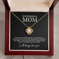 To My Wonderful Mom Necklace Gift with Message Card