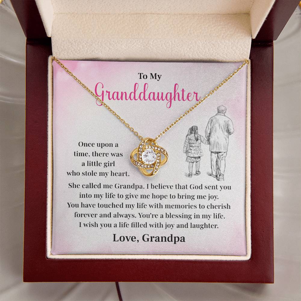 Granddaughter Necklace from Grandpa – Joy & Love Gift Box