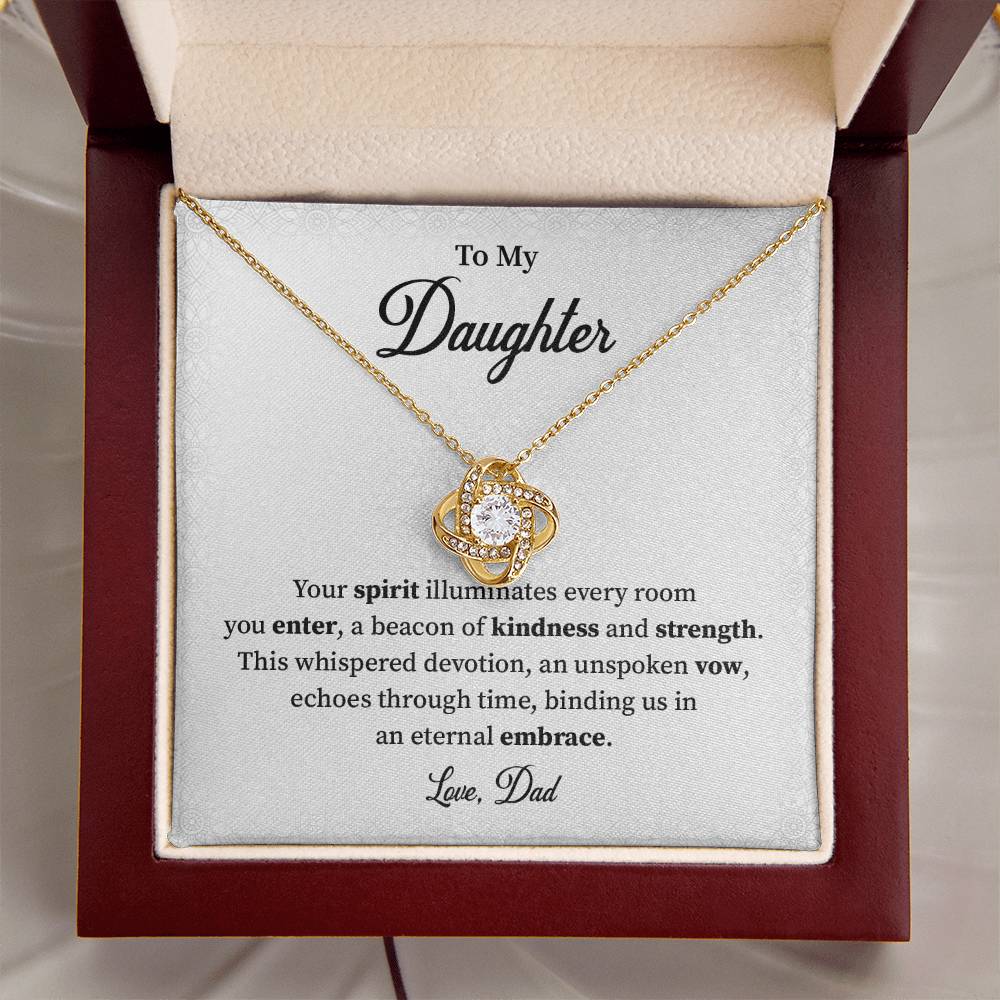 Dad to Daughter Necklace Gift with Message Card