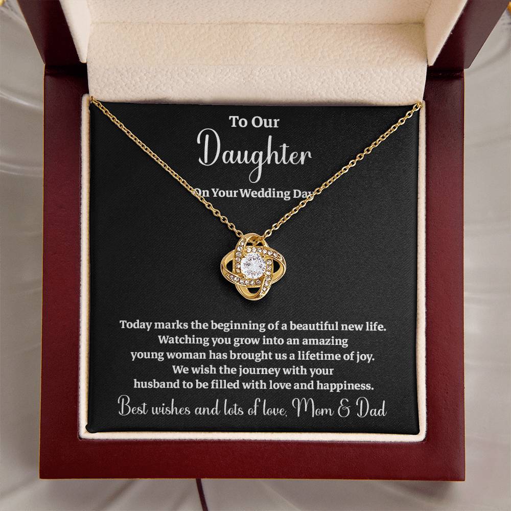 To Our Daughter On Your Wedding Day Heartfelt Wishes For A Beautiful New Life Gift From Your Mom And Dad Wedding Day Gift For Daughter New Life Celebration Jewelry Mother And Father Wedding Message Daughter's Wedding Day Jewelry Joyful Wedding Day Gift