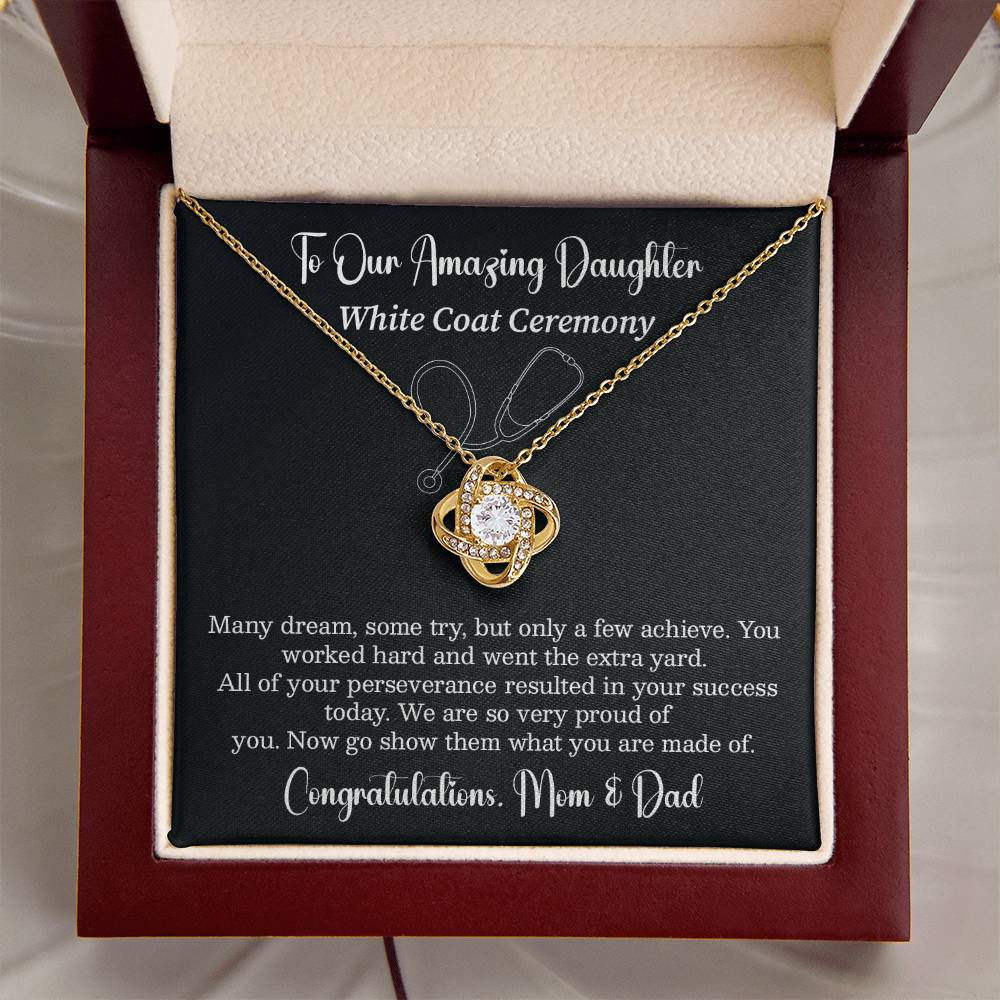 To Our Amazing Daughter On Your White Coat Ceremony Best Wishes Necklace You Are Amazing Necklace Personal Growth Jewelry Motivational Jewelry For New Beginnings Emotional Connection Necklace Meaningful Gift From Parents Congratulations Necklace