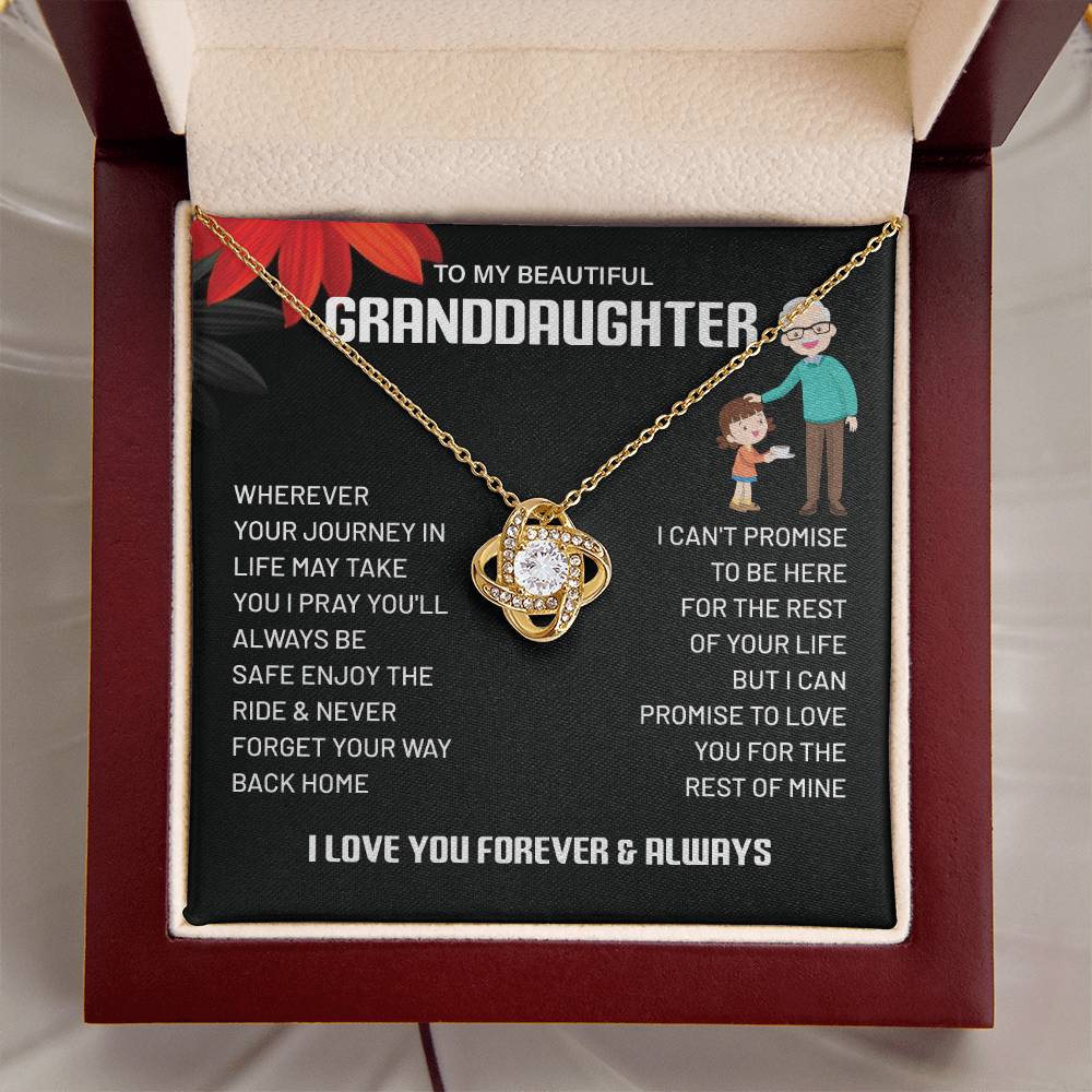 Granddaughter Journey Necklace Gift from Grandpa