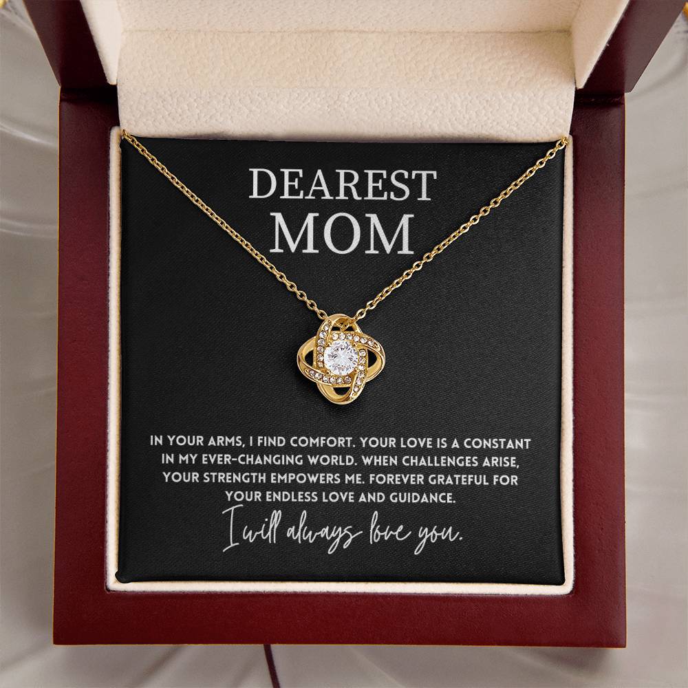 Dearest Mom, Inspirational Mother's Day Jewelry Gift Endless Love Necklace Gift Strength And Love Necklace Gift Best Mother’s Day Love And Strength Jewelry Unique Mother's Day Comfort And Strength Pendant