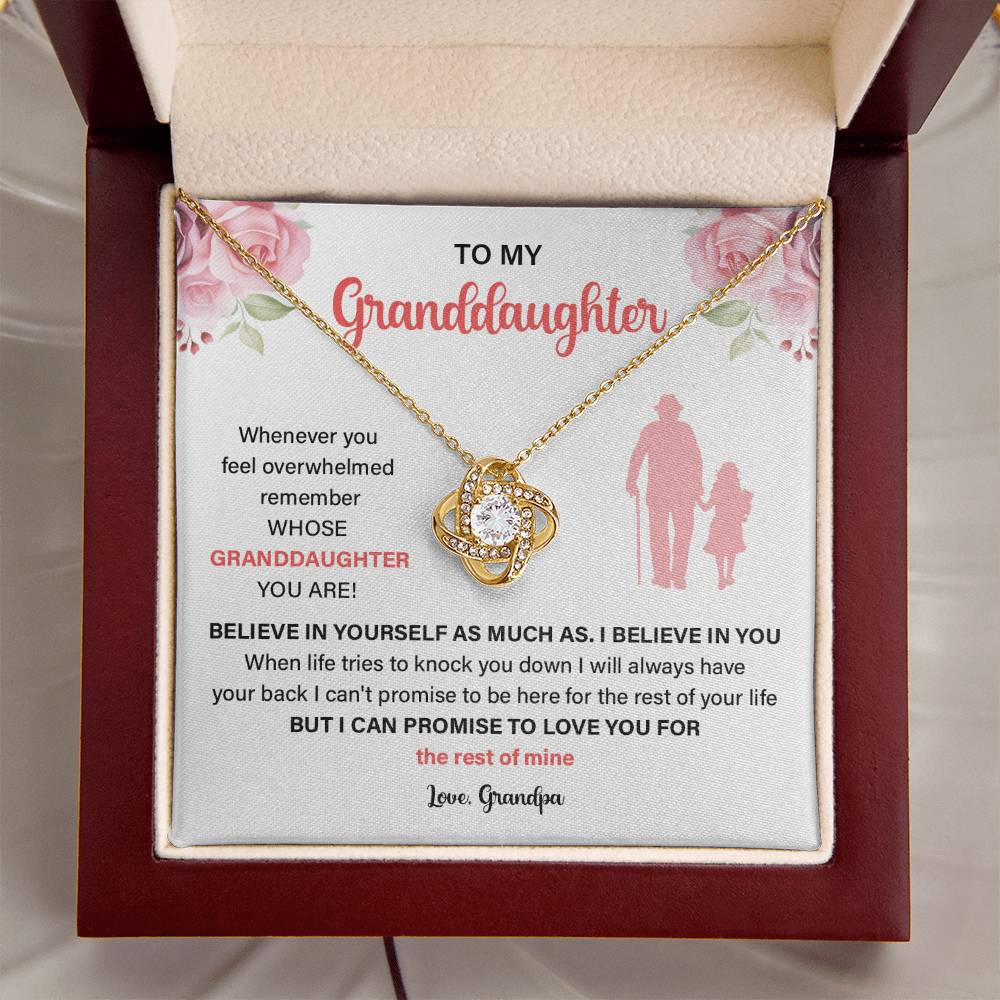 Granddaughter Gift from Grandpa – Love Note Necklace