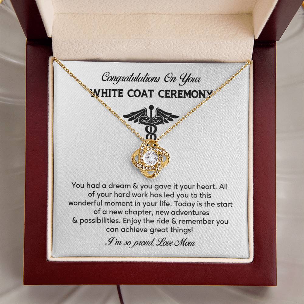 Congratulations On Your White Coat Ceremony Necklace White Coat Ceremony Necklace Gift Congratulations White Coat Ceremony Jewelry White Coat Graduation Necklace Gift New Adventures Necklace Gift  Proud Of You Mom Gift Necklace