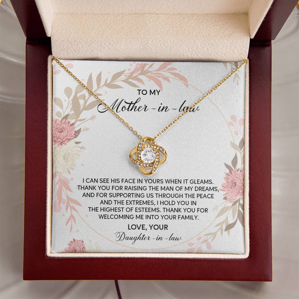 Daughter-in-Law to Mother-in-Law Necklace Gift