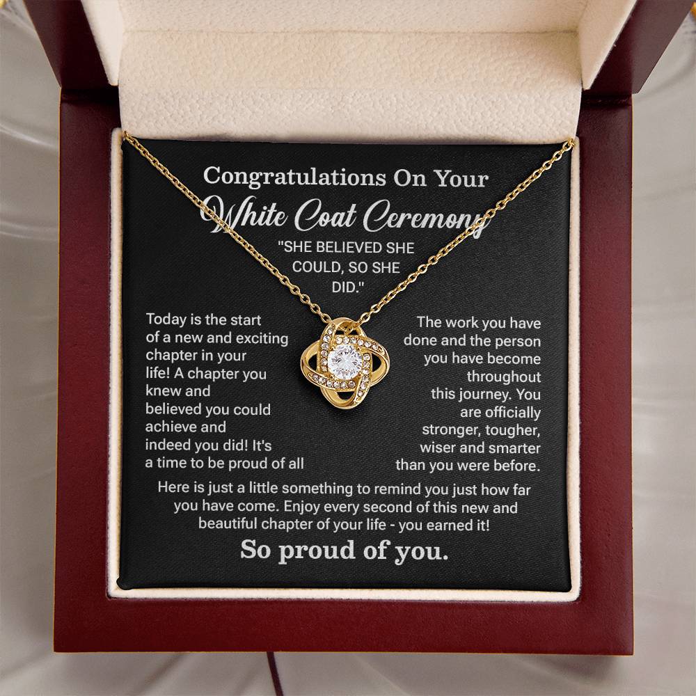 Congratulations On Your New White Coat Ceremony Congratulations Necklace White Coat Ceremony Inspirational Jewelry Gift New Chapter Necklace Meaningful Gift For Graduates Emotional Connection Necklace Motivational Jewelry