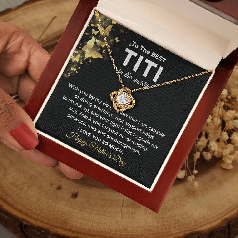 To The Best Titi Necklace Of Endless Love For Her Thank You For Everything Gift Celebrating An Amazing Day Forever My Titi Necklace Inspiration Necklace Loving Titi Mother’s Day Gift Heartfelt Message With Necklace Gift