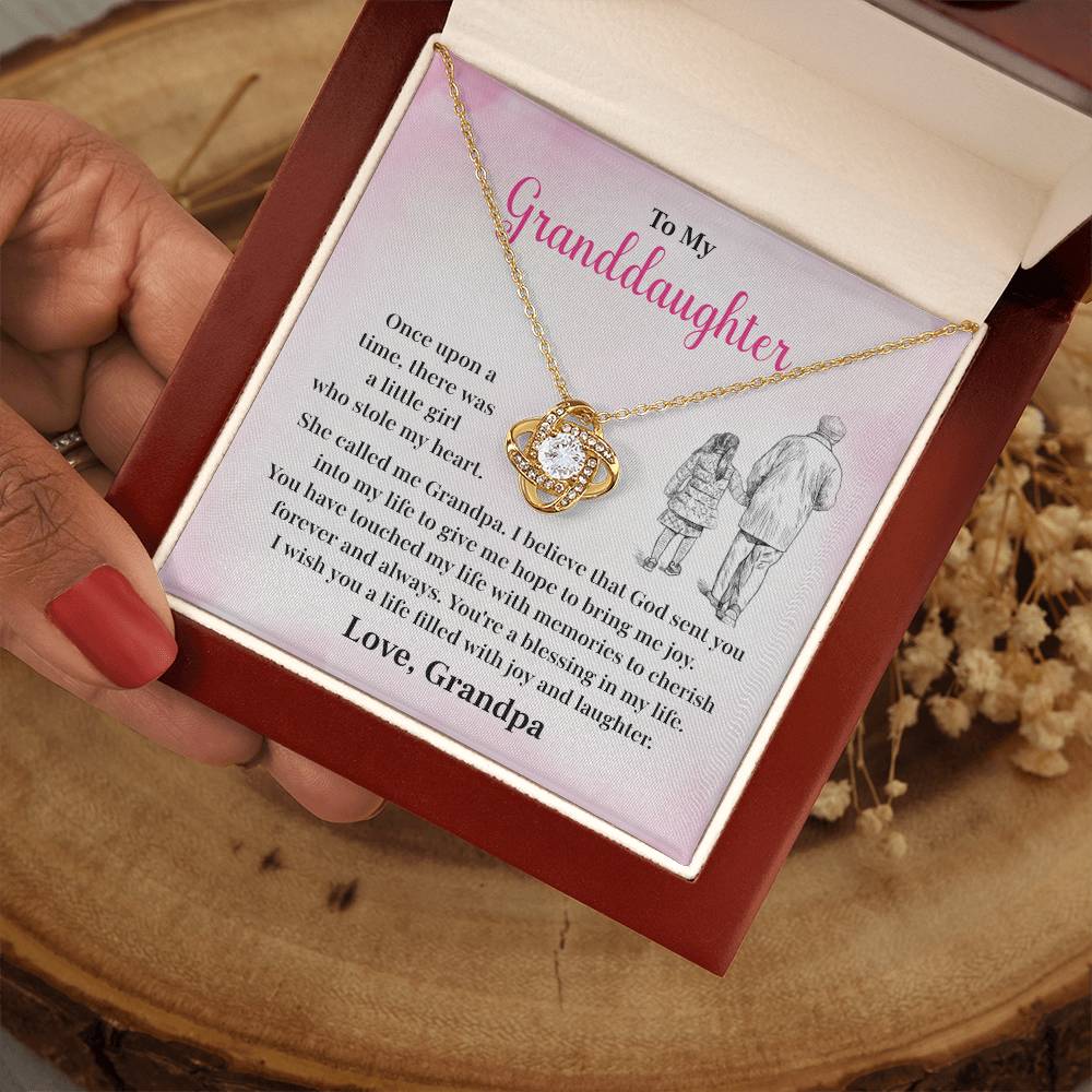 Granddaughter Necklace from Grandpa – Joy & Love Gift Box
