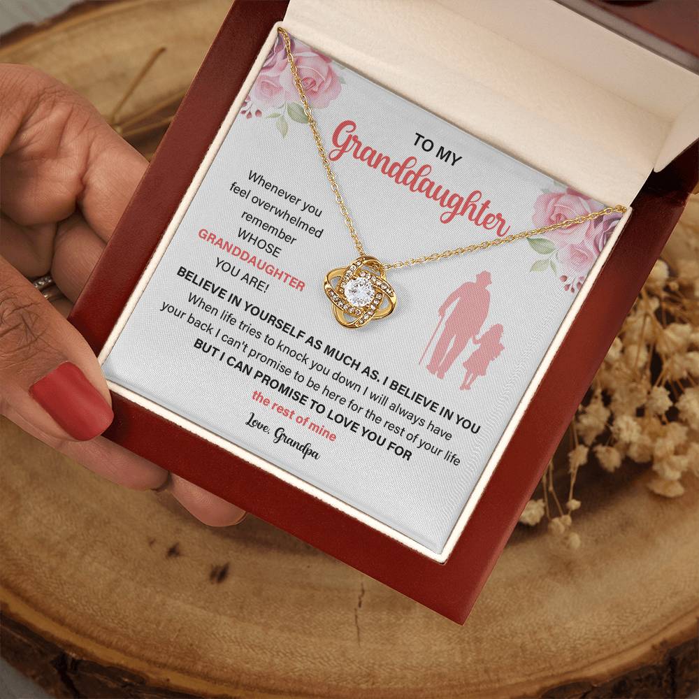 Granddaughter Gift from Grandpa – Love Note Necklace