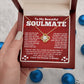 Soulmate Necklace Gift for Her with Message Card