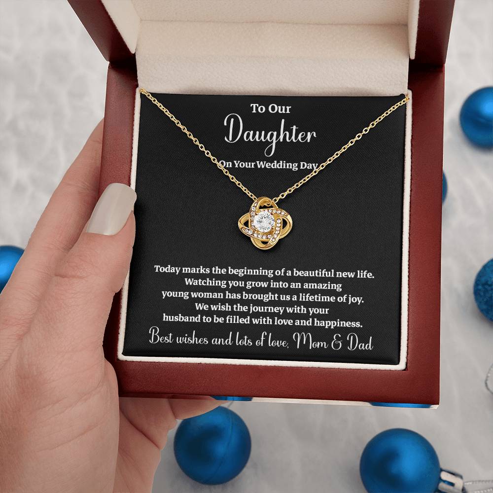 To Our Daughter On Your Wedding Day Heartfelt Wishes For A Beautiful New Life Gift From Your Mom And Dad Wedding Day Gift For Daughter New Life Celebration Jewelry Mother And Father Wedding Message Daughter's Wedding Day Jewelry Joyful Wedding Day Gift