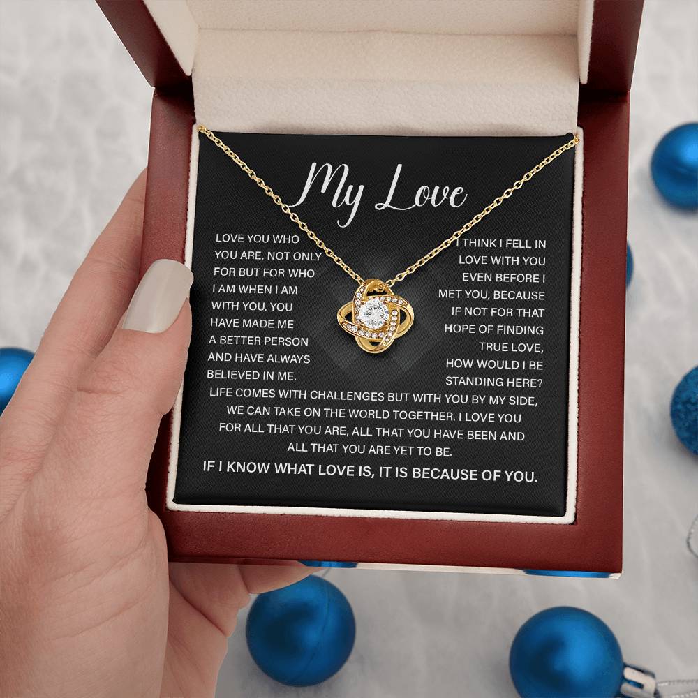 Romantic Necklace Gift for Her With Message & Luxury Box