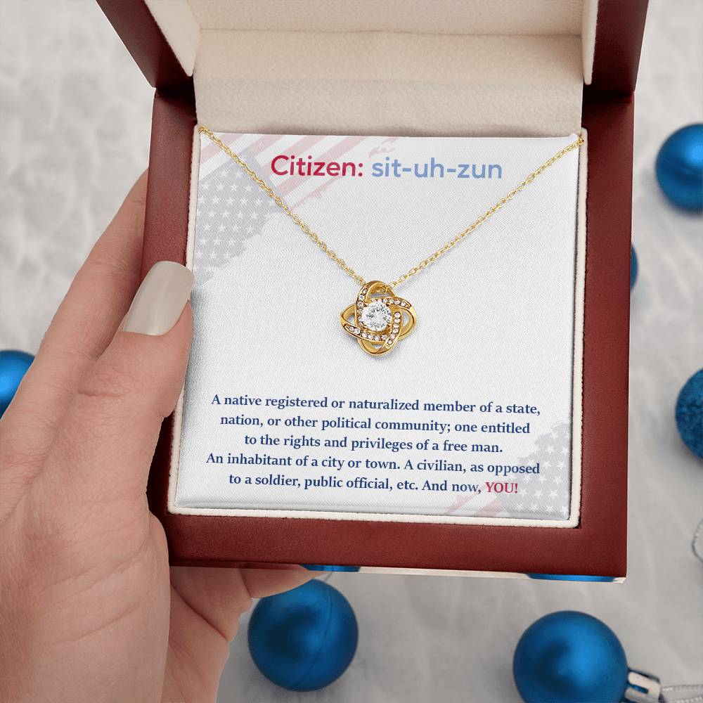 Citizen Necklace Citizen Necklace For New U.s. Citizen Gift For New American Citizen Necklace For Official U.s. Citizen Celebrate Your Freedom Necklace Necklace For U.s. Citizenship Journey Necklace With U.s. Citizen Message Gift For U.s. Citizenship