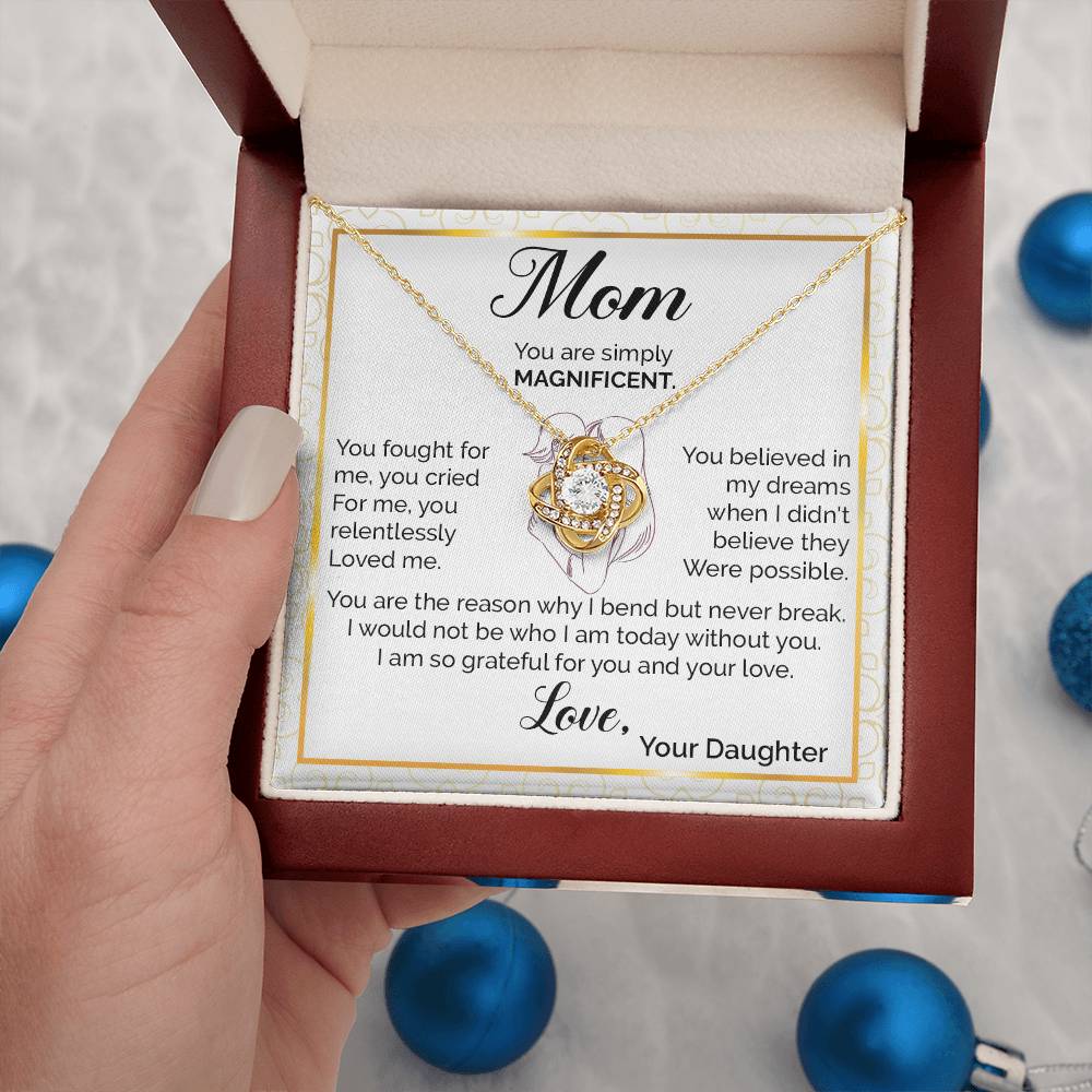 Mom Necklace Gift from Daughter – Magnificent Love Card