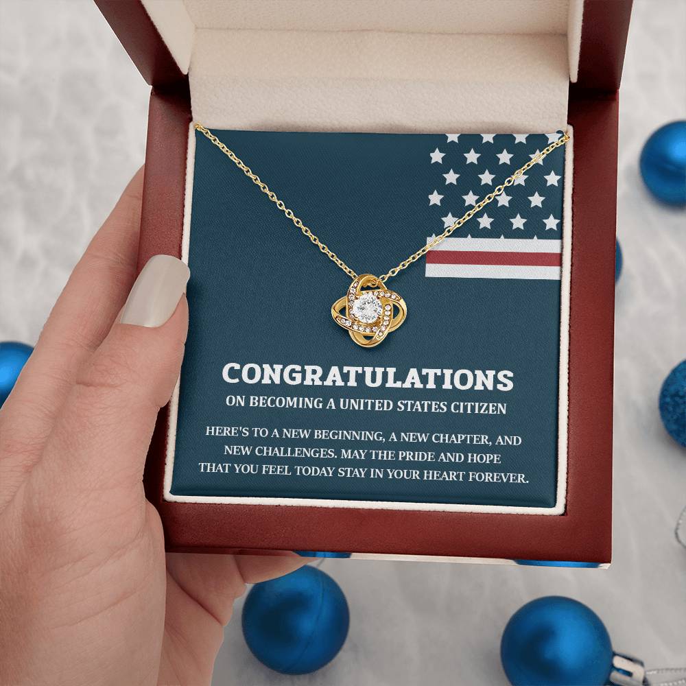 Congratulations Necklace For New U.s. Citizen Necklace For New U.s. Citizen Necklace For U.s. Citizenship Success Necklace For Official U.s. Citizen Jewelry For New U.s. Citizen Necklace With Message Of Hope Gift For American Patriot