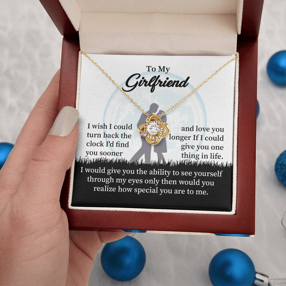 Girlfriend Necklace Gift with Message Card and Gift Box